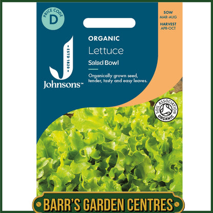 Johnsons - Organic Vegetable - Lettuce Salad Bowl - 500 Seeds