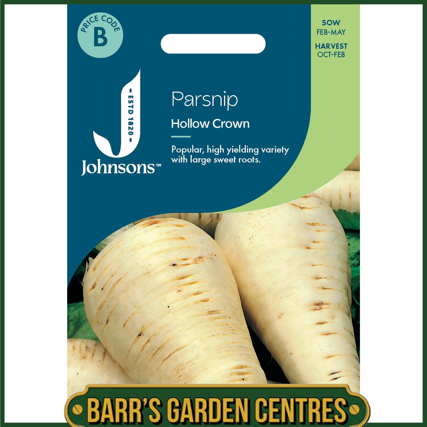 Johnsons - Parsnip Hollow Crown - 500 Seeds