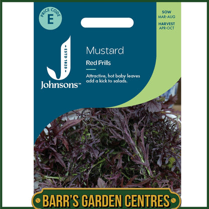 Johnsons -  Mustard Red Frills - 350 Seeds