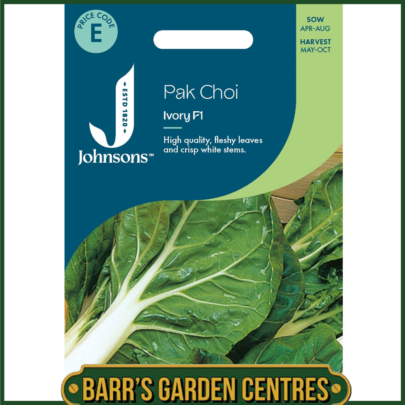 Johnsons - Pak Choi Ivory F1 - 175 Seeds
