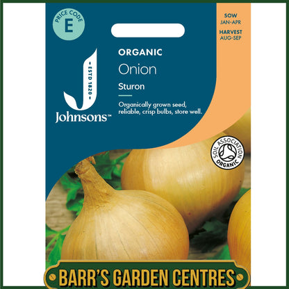 Johnsons - Organic Vegetable - Onion Sturon - 200 Seeds