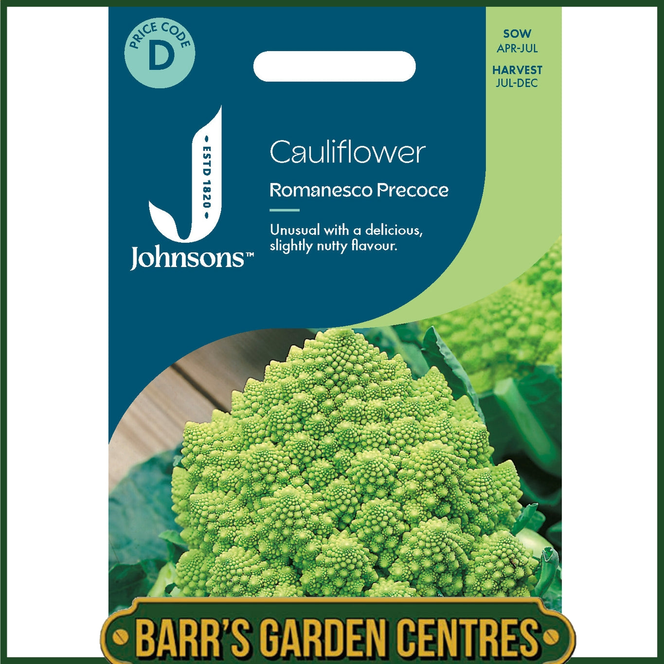 Johnsons - Cauliflower Romanesco Precoce - 200 Seeds