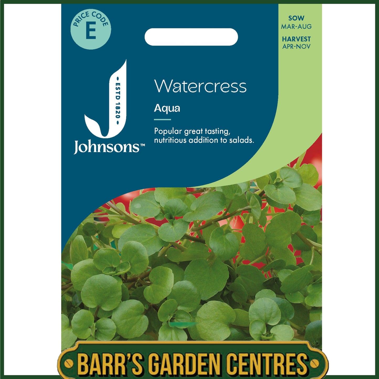 Johnsons - Watercress Aqua - 1000 Seeds