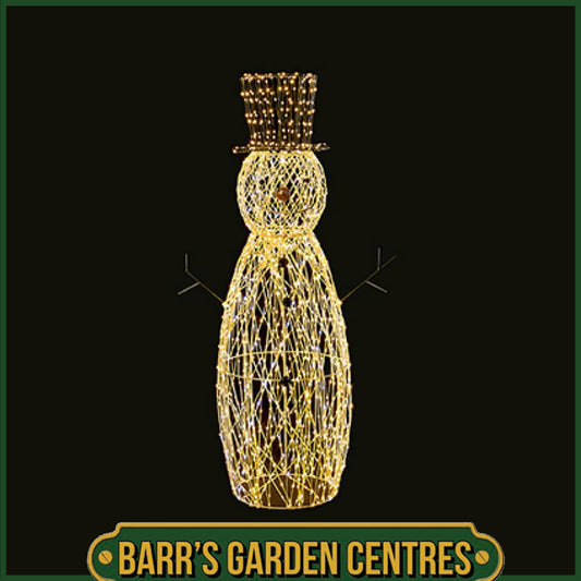 Premier 1m White Metal FlexiBrights Snowman with 1780 White and Warm
