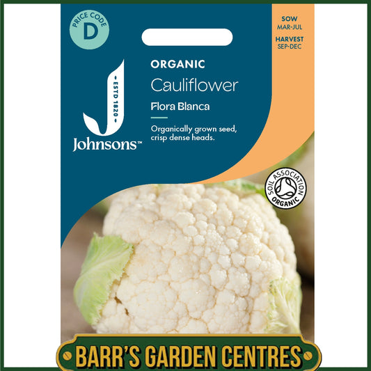 Johnsons - Organic Vegetable - Cauliflower Flora Blanca - 50 Seeds