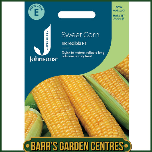 Johnsons - Sweet Corn Incredible F1 - 40 Seeds