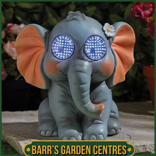 Smart Solar Blinkin' Elephant Solar Powered Garden Ornament