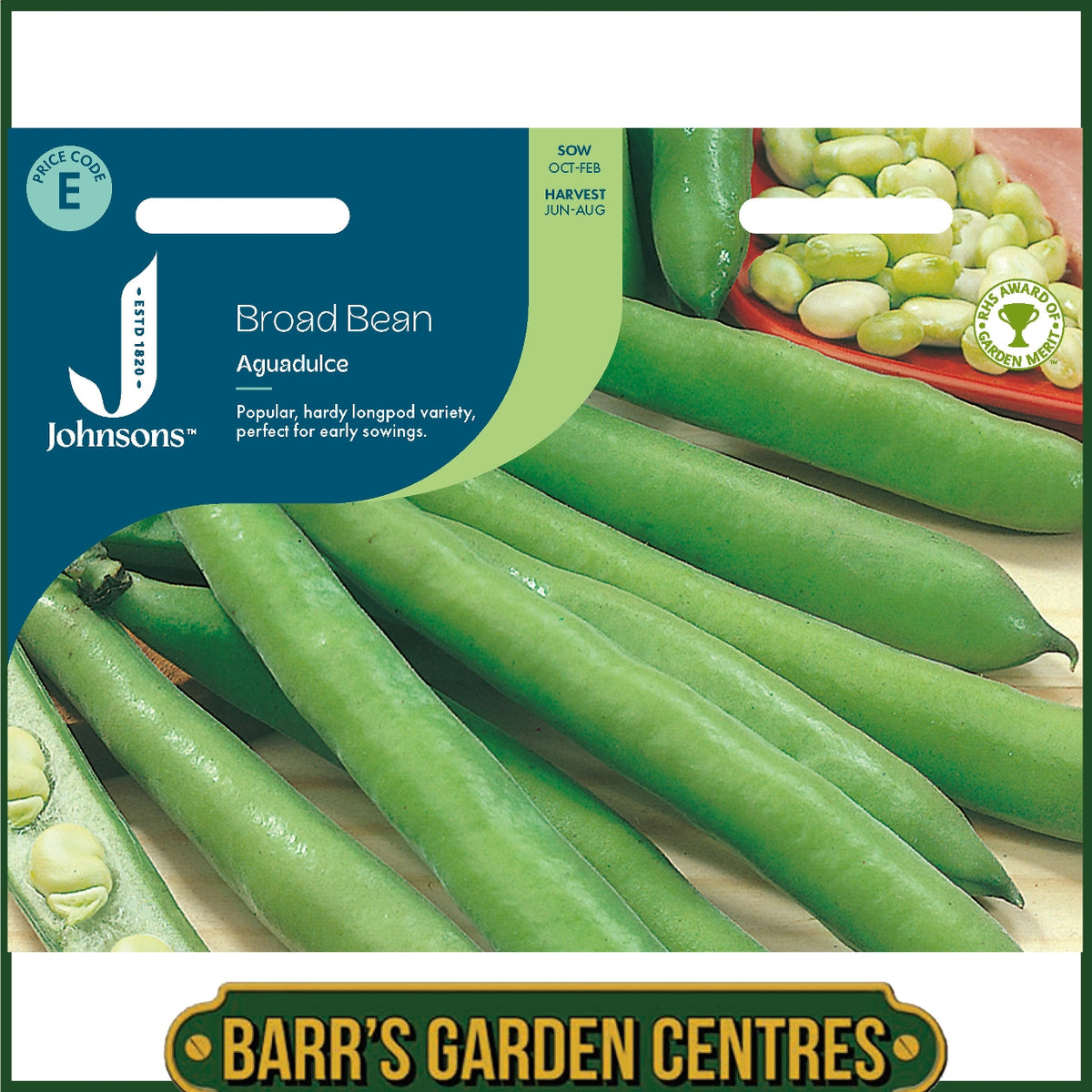 Johnsons - Broad Bean Aguadulce - 45 Seeds