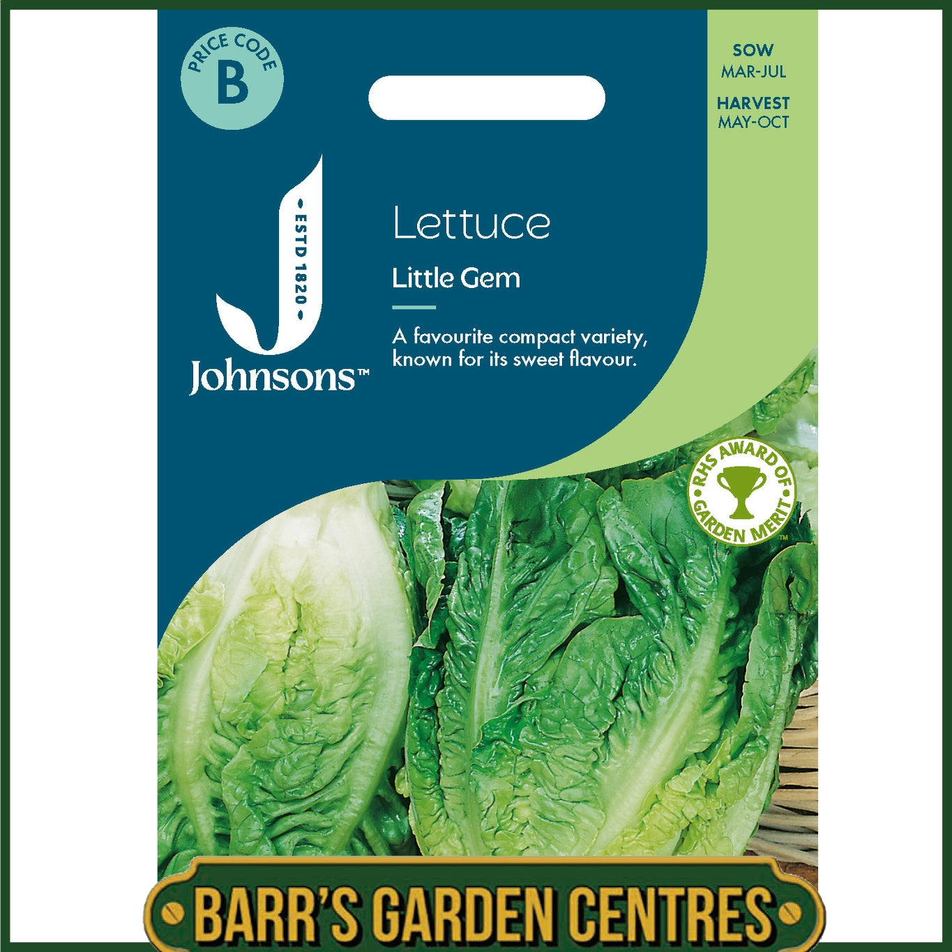 Johnsons - Lettuce Little Gem - 1000 Seeds