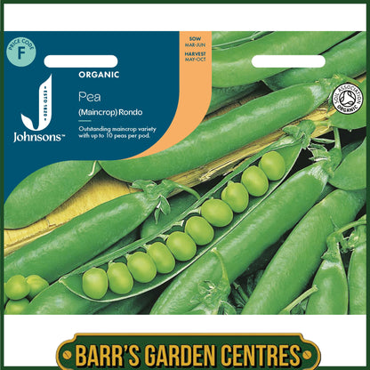 Johnsons - Organic Vegetable - Pea (maincrop) Rondo - 150 Seeds