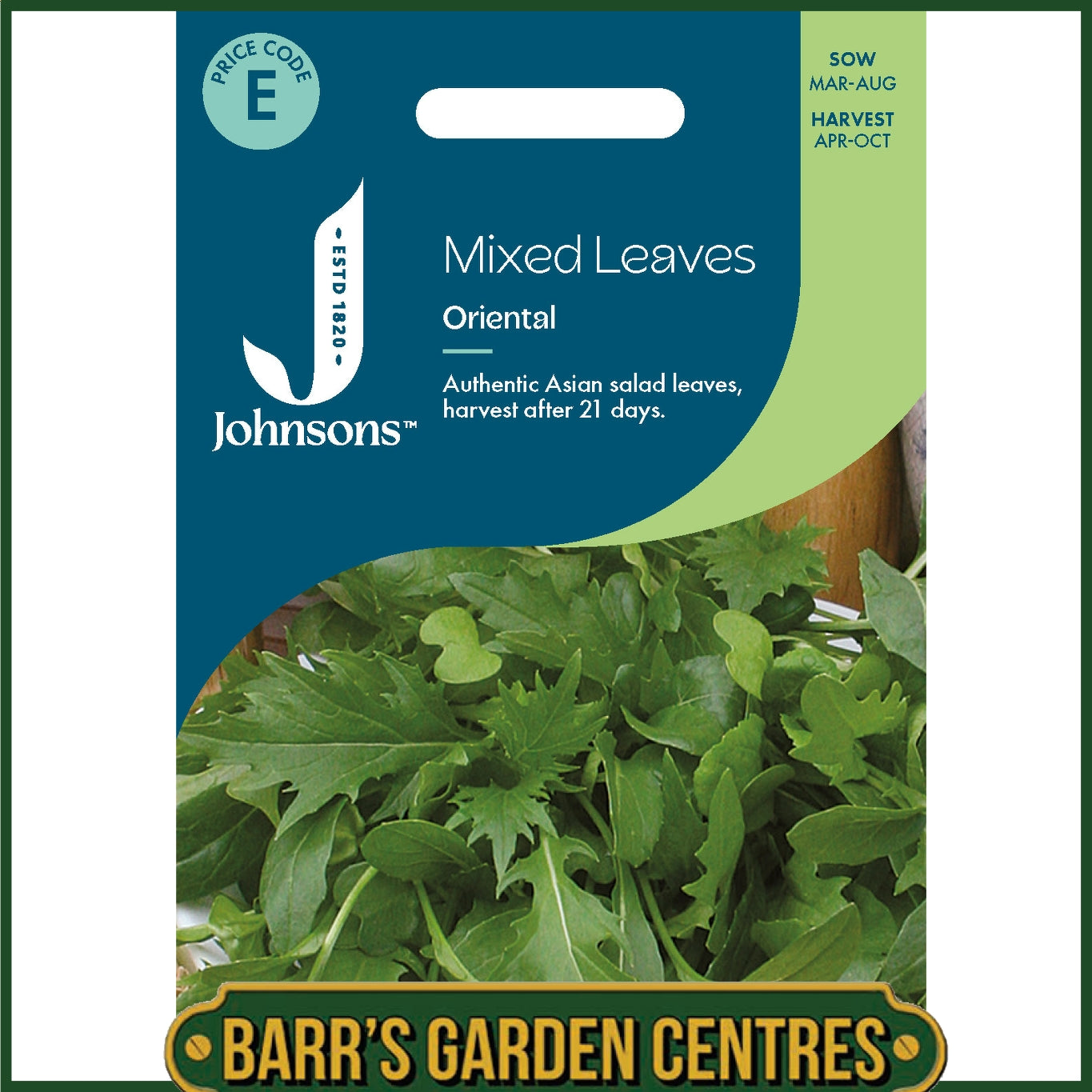 Johnsons - Mixed Leaves Oriental - 500 Seeds