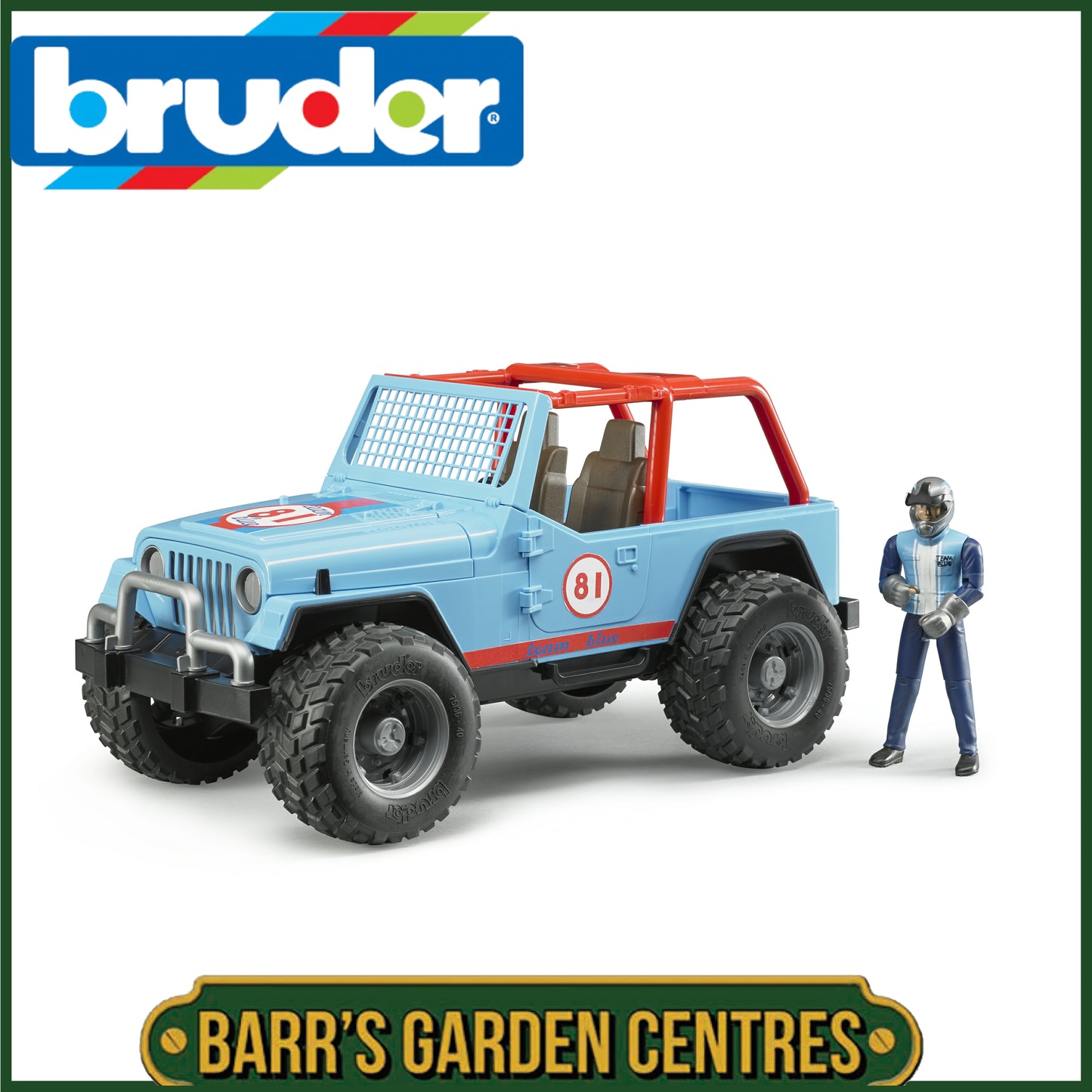 BRUDER Jeep Cross Country Racer Blue With Driver