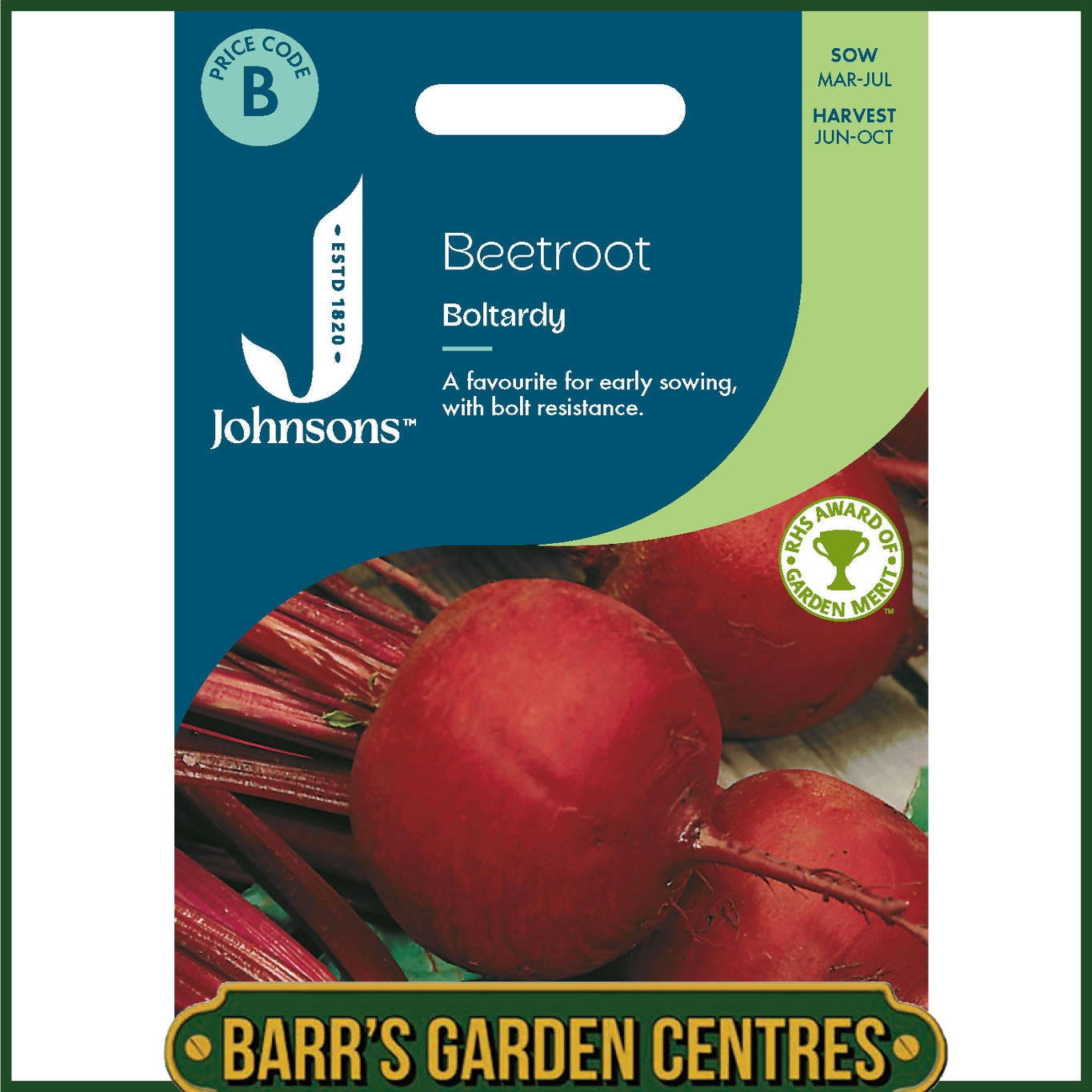 Johnsons - Beetroot Boltardy - 250 Seeds