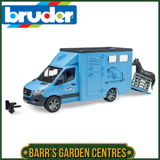 BRUDER MB Sprinter Animal Transporter & 1 Horse