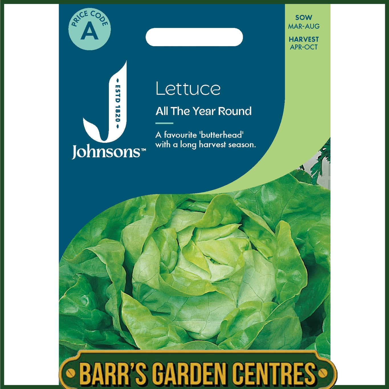 Johnsons - Lettuce All the Year Round - 1000 Seeds