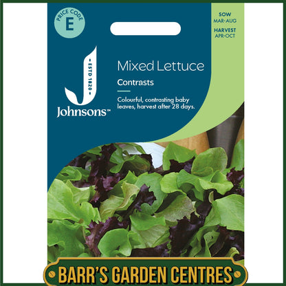 Johnsons - Mixed Lettuce Contrasts - 500 Seeds