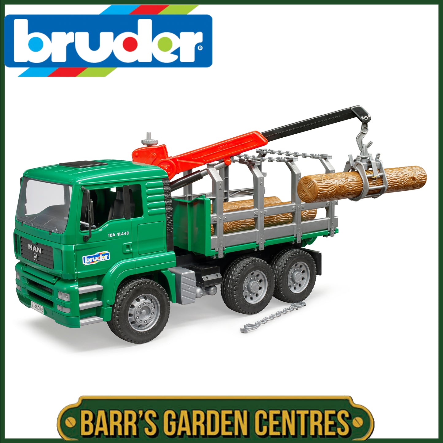 BRUDER MAN Timber Truck With Loading Crane