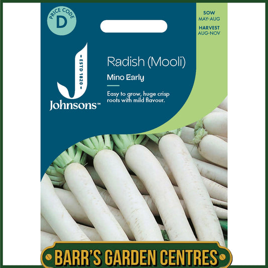 Johnsons - Radish (mooli) Mino Early - 150 Seeds