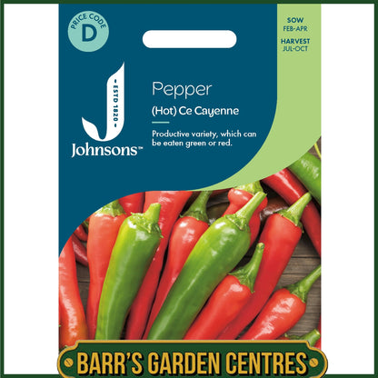 Johnsons - Pepper (hot) De Cayenne - 30 Seeds