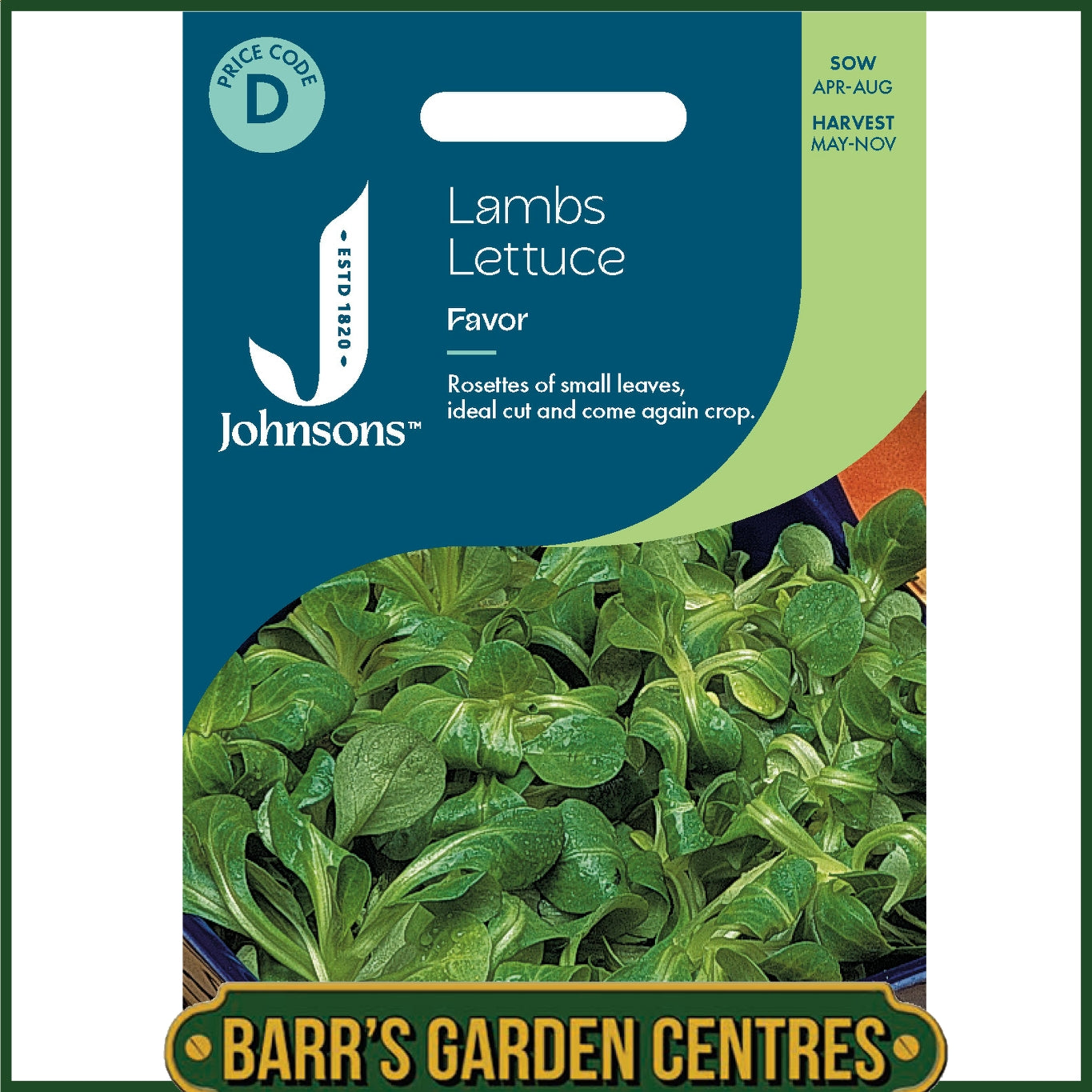 Johnsons - Lambs Lettuce Favor - 350 Seeds