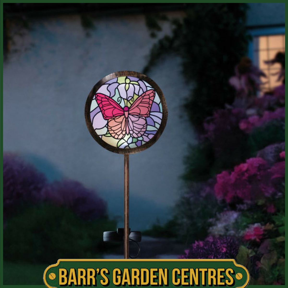 Cockapoo Solar Stakes Smart Solar Tiffany Butterfly Solar Garden Stake Light – Barrs Garden ...
