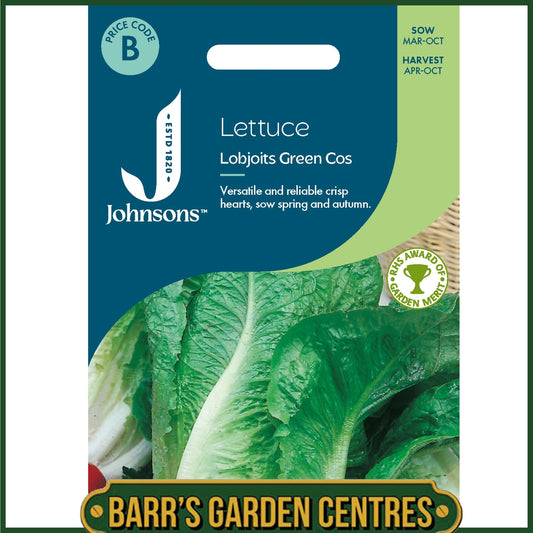 Johnsons - Lettuce Lobjoits Green Cos - 1000 Seeds