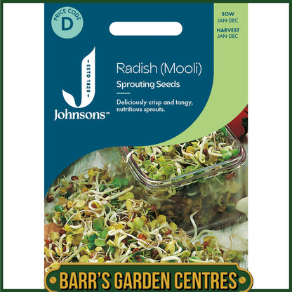Johnsons - Radish (mooli) Sprouting Seeds - 1500 Seeds