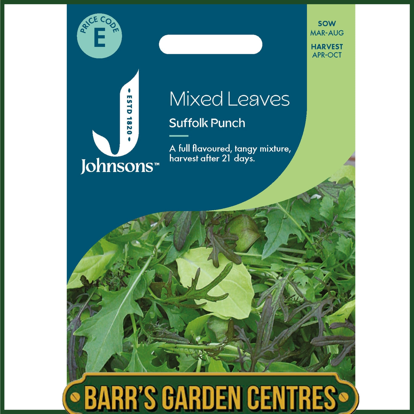 Johnsons - Mixed Leaves Suffolk Punch - 500 Seeds