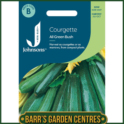 Johnsons - Courgette All Green Bush - 10 Seeds