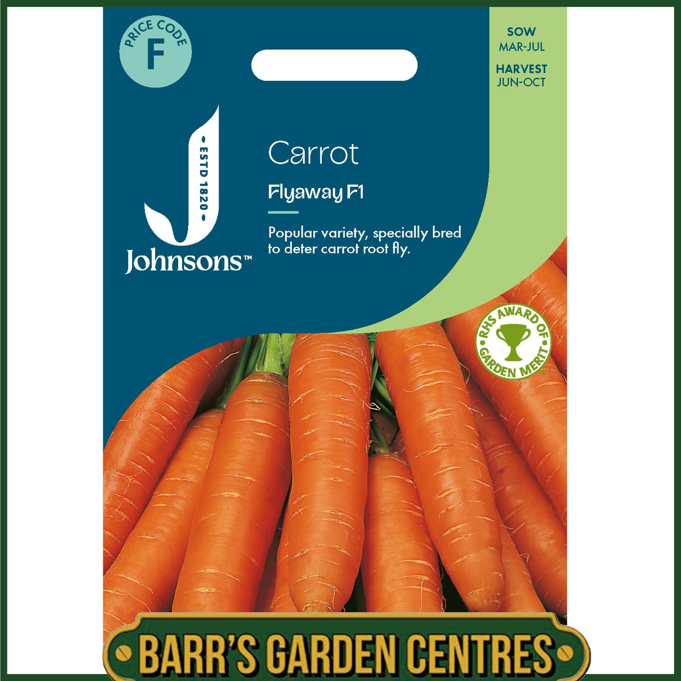 Johnsons - Carrot Flyaway F1 - 400 Seeds