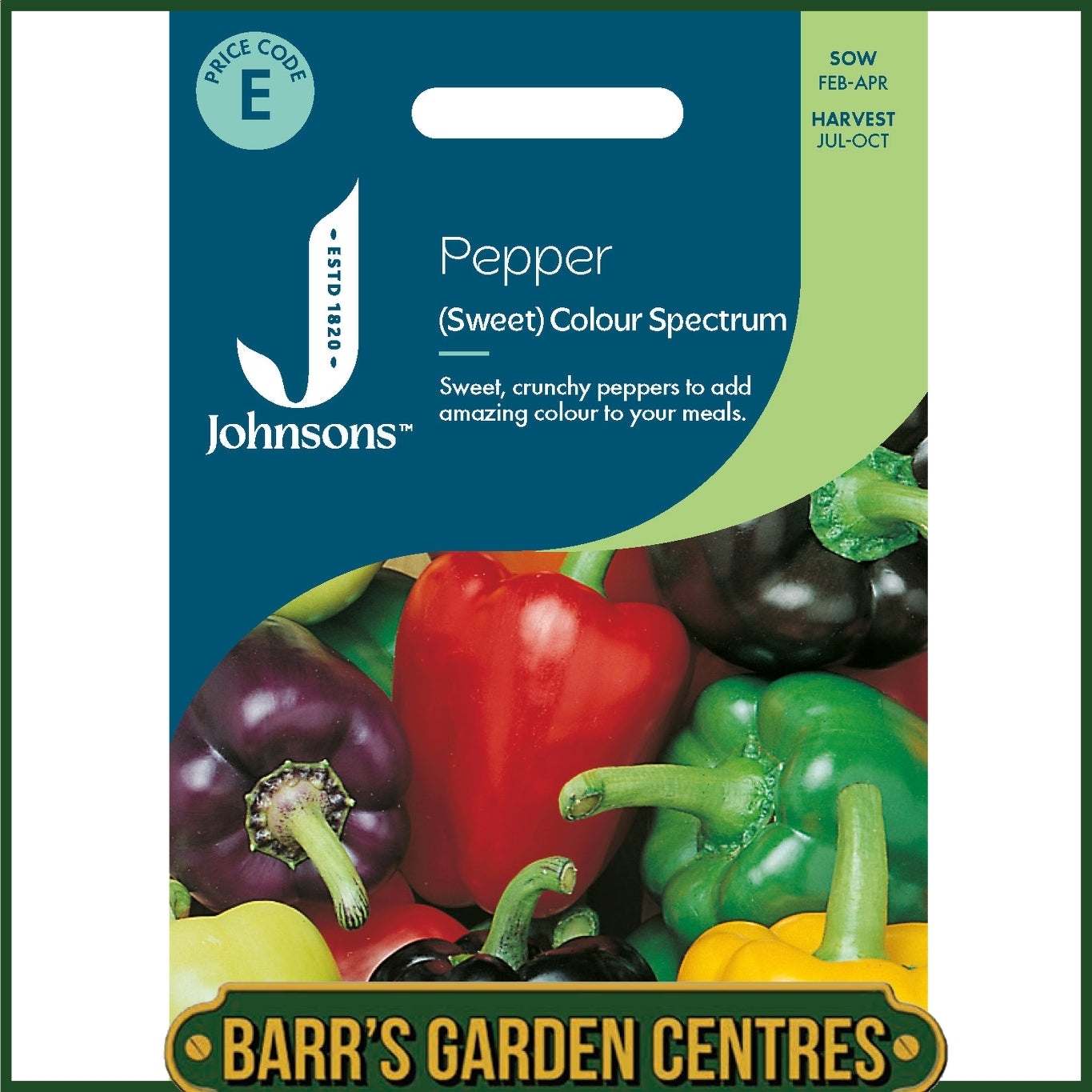 Johnsons - Pepper (sweet) Colour Spectrum - 50 Seeds