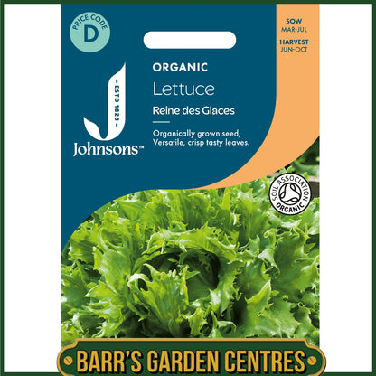 Johnsons - Organic Vegetable - Lettuce Reine Des Glaces - 250 Seeds
