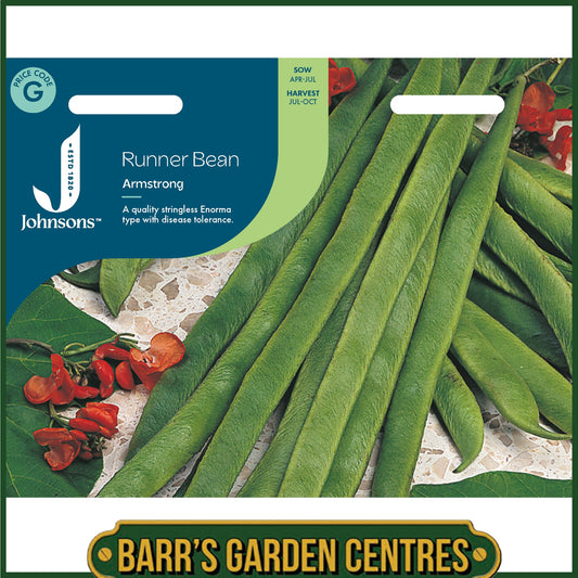 Johnsons - Runner Bean Armstrong - 40 Seeds