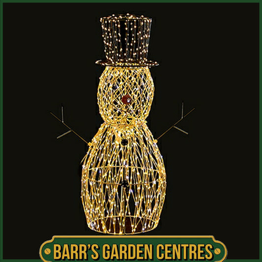 Premier 73cm White Metal FlexiBrights Snowman with 1150 White and Warm