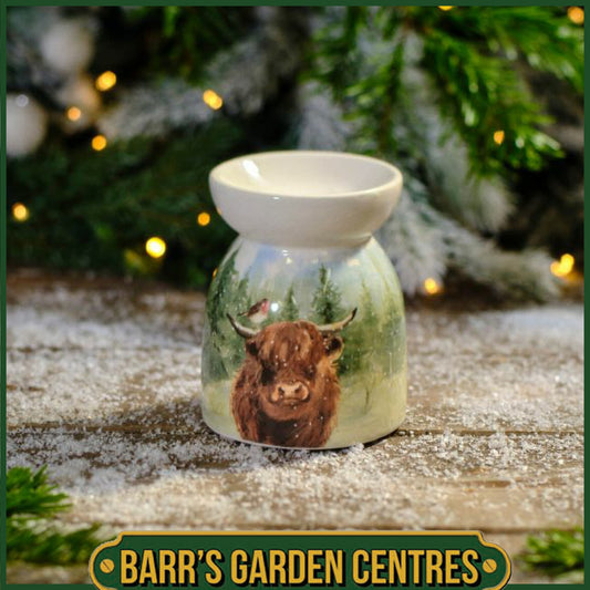 Frosted Highland Cow Ceramic Burner