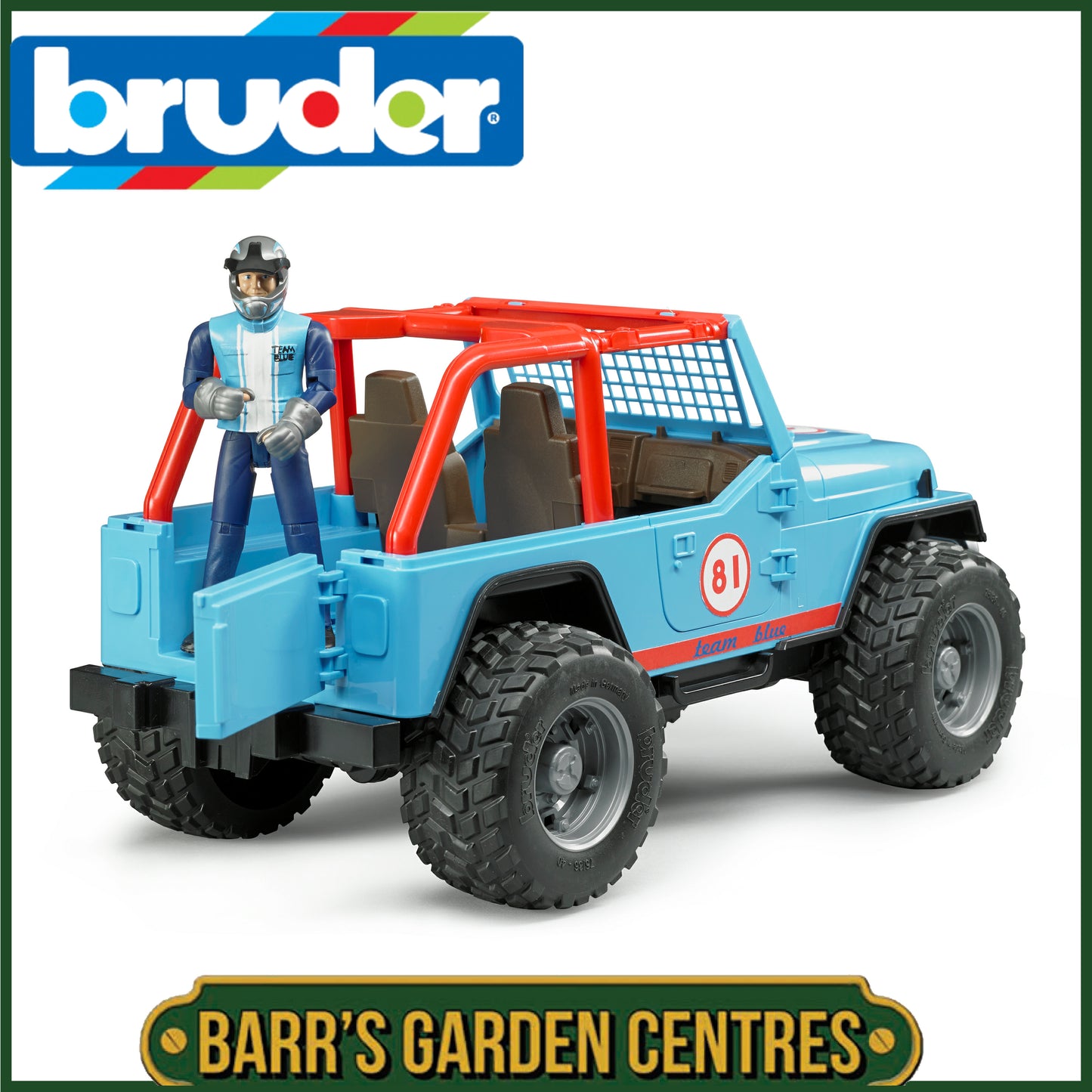 BRUDER Jeep Cross Country Racer Blue With Driver