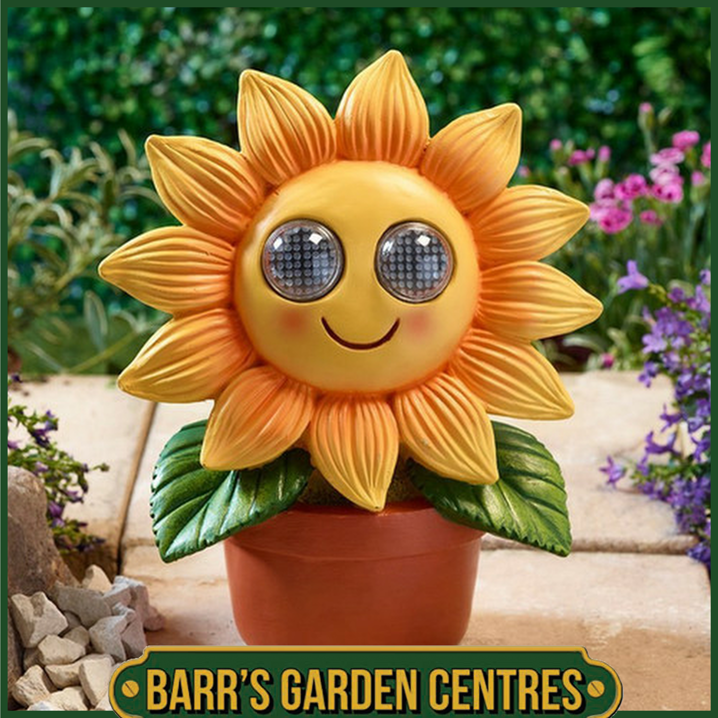 Smart Solar Blinkin' Sunflower Solar Powered Garden Ornament