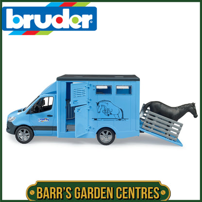 BRUDER MB Sprinter Animal Transporter & 1 Horse