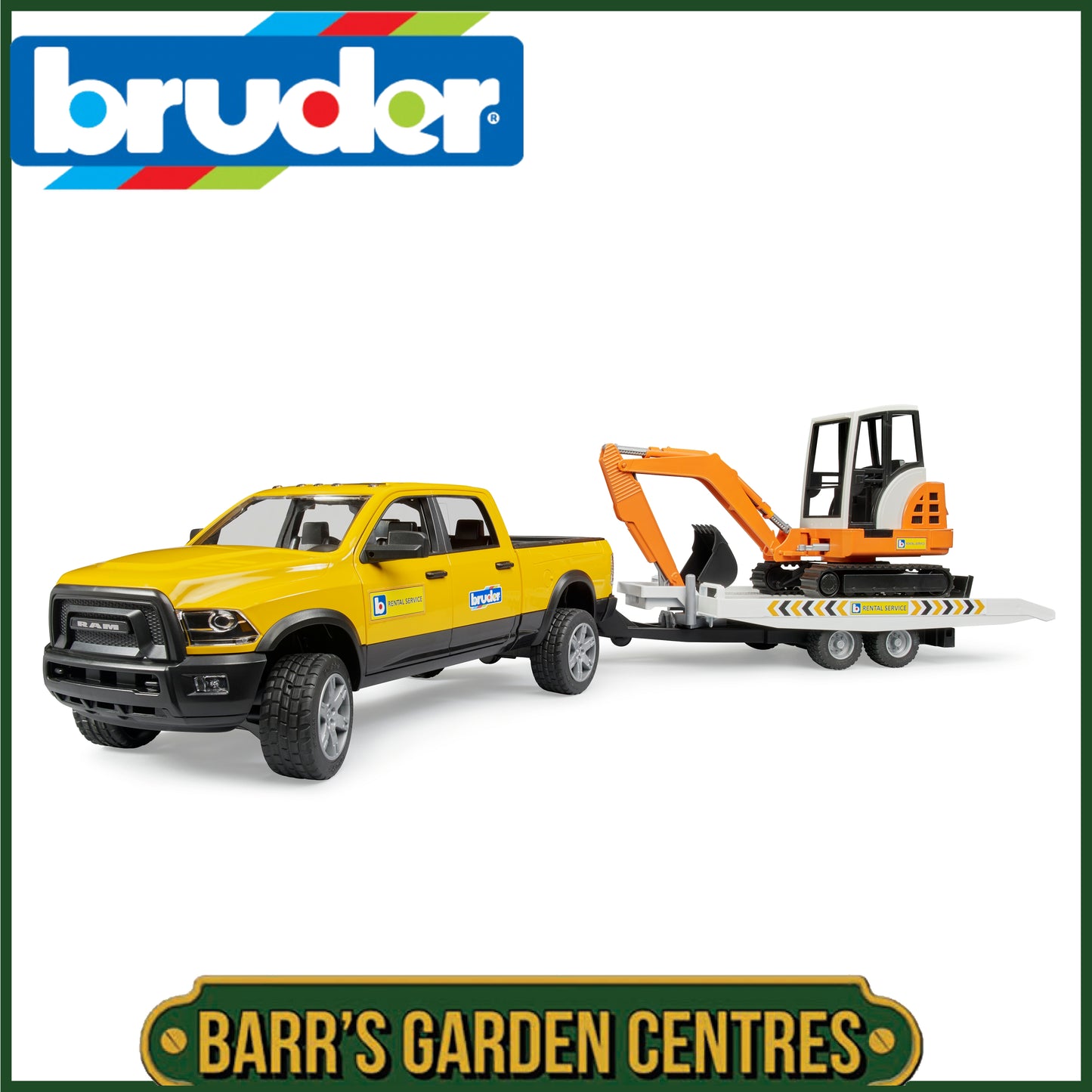 BRUDER RAM Rental Service with Mini Excavato