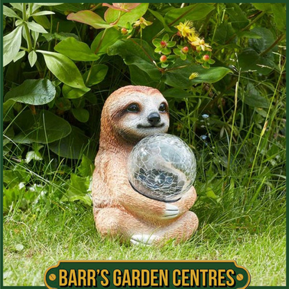 Smart Solar Sloth Sphere Solar Powered Garden Ornament