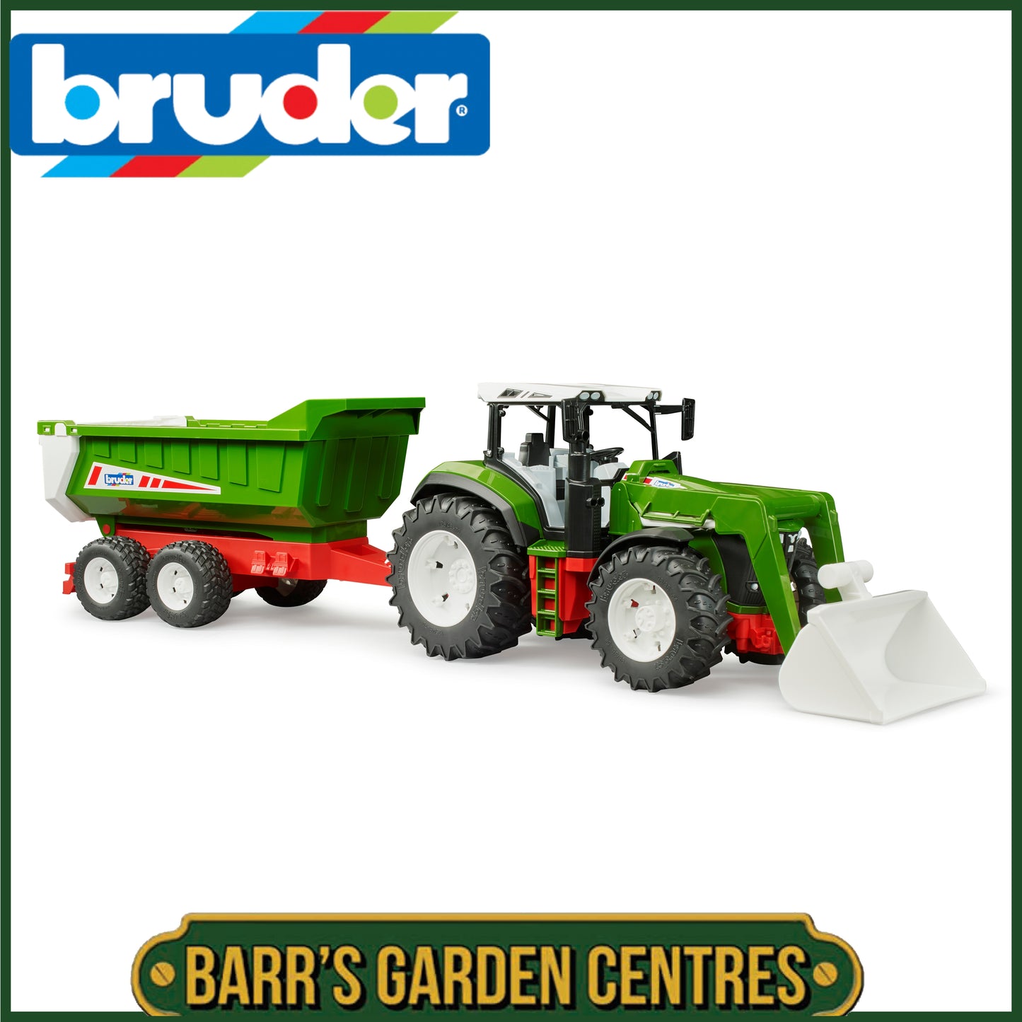 BRUDER Roadmax Tractor With Front Loader And Rear Tipper
