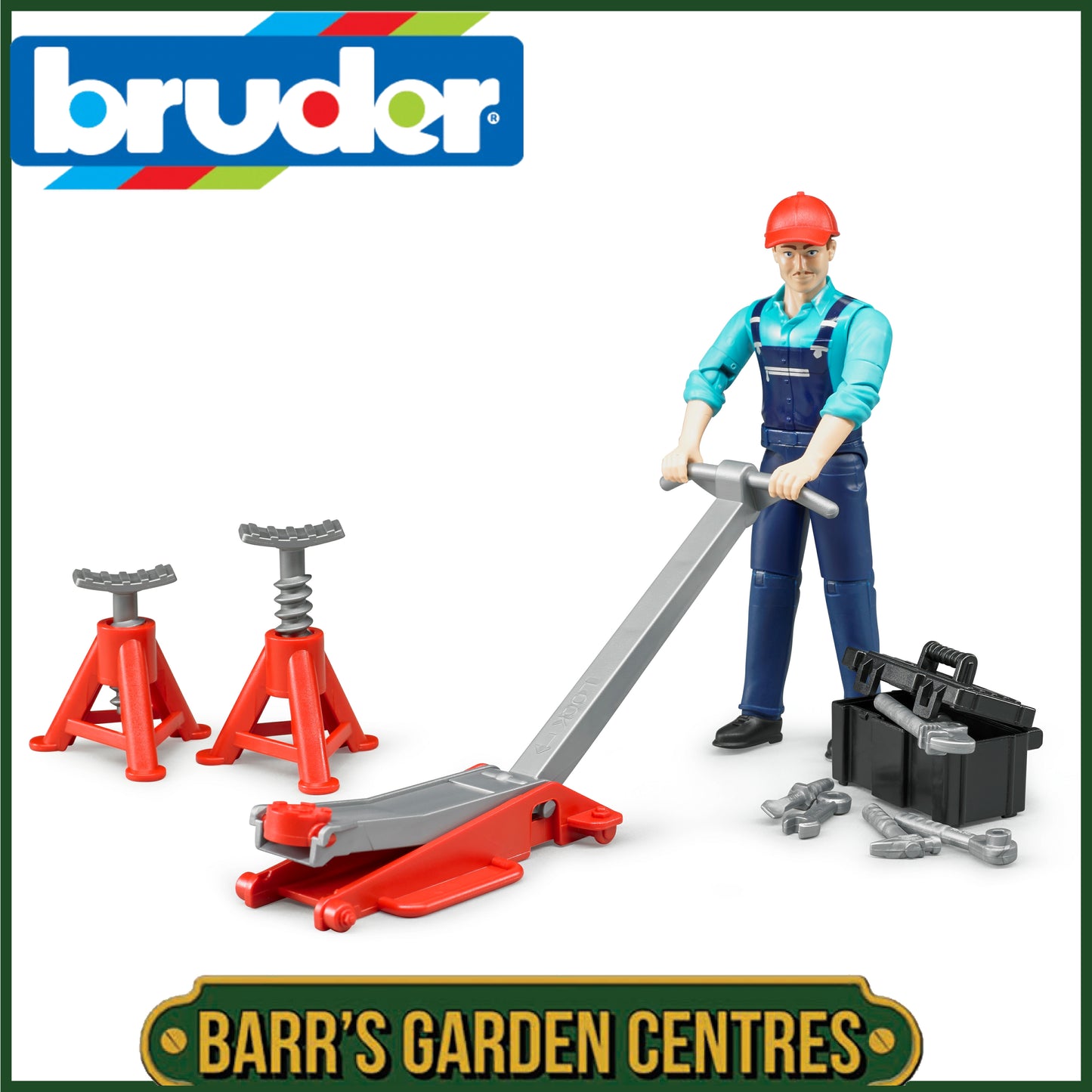 BRUDER Figure-Set With Garage Equipment