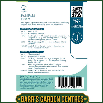 Johnsons - Kohl Rabi Ballot F1 - 50 Seeds