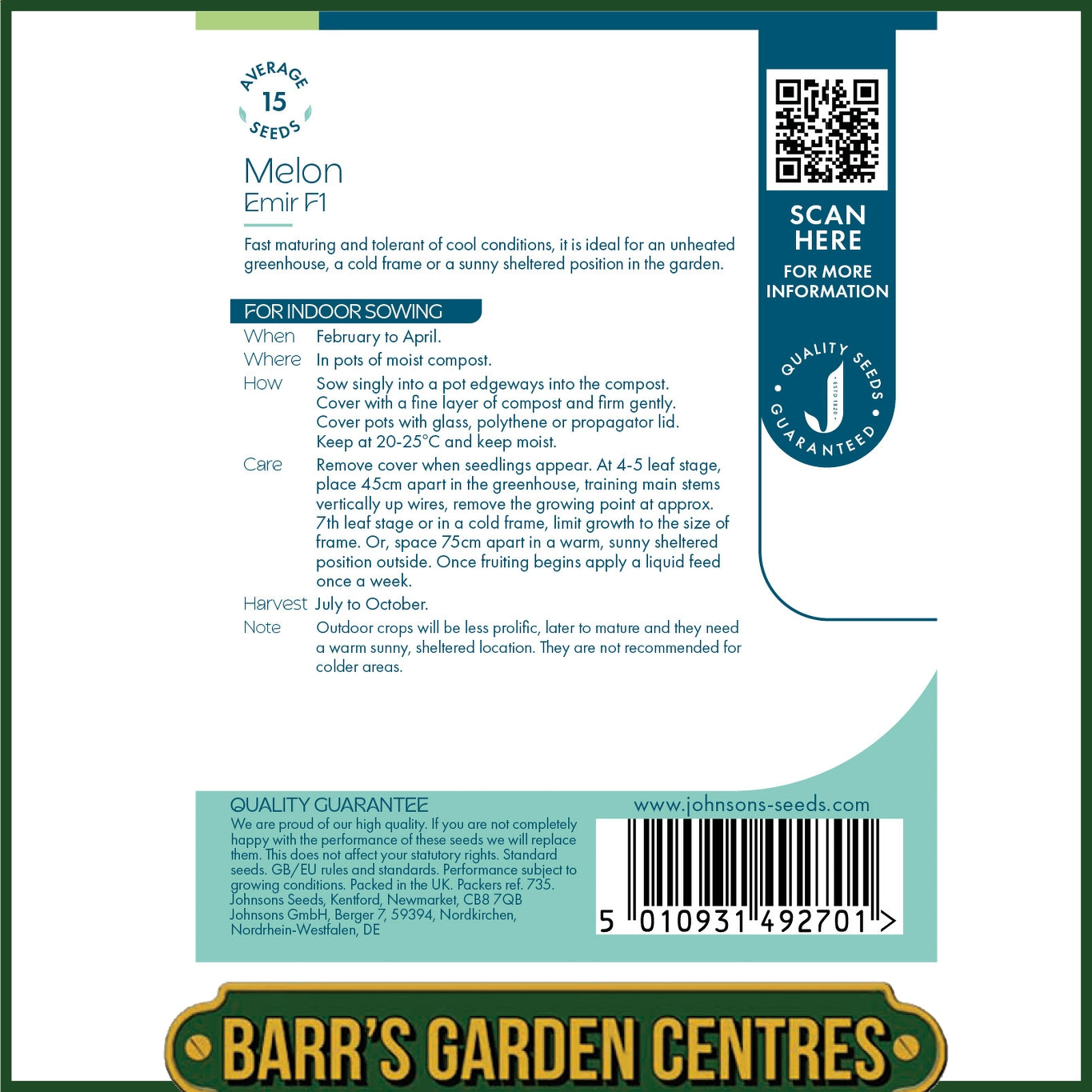 Johnsons - Melon Emir F1 - 15 Seeds