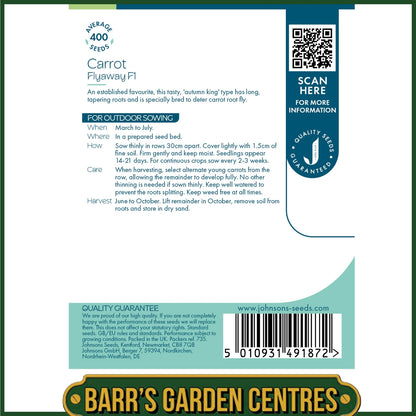 Johnsons - Carrot Flyaway F1 - 400 Seeds