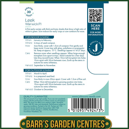 Johnsons - Leek Warwick F1 - 30 Seeds