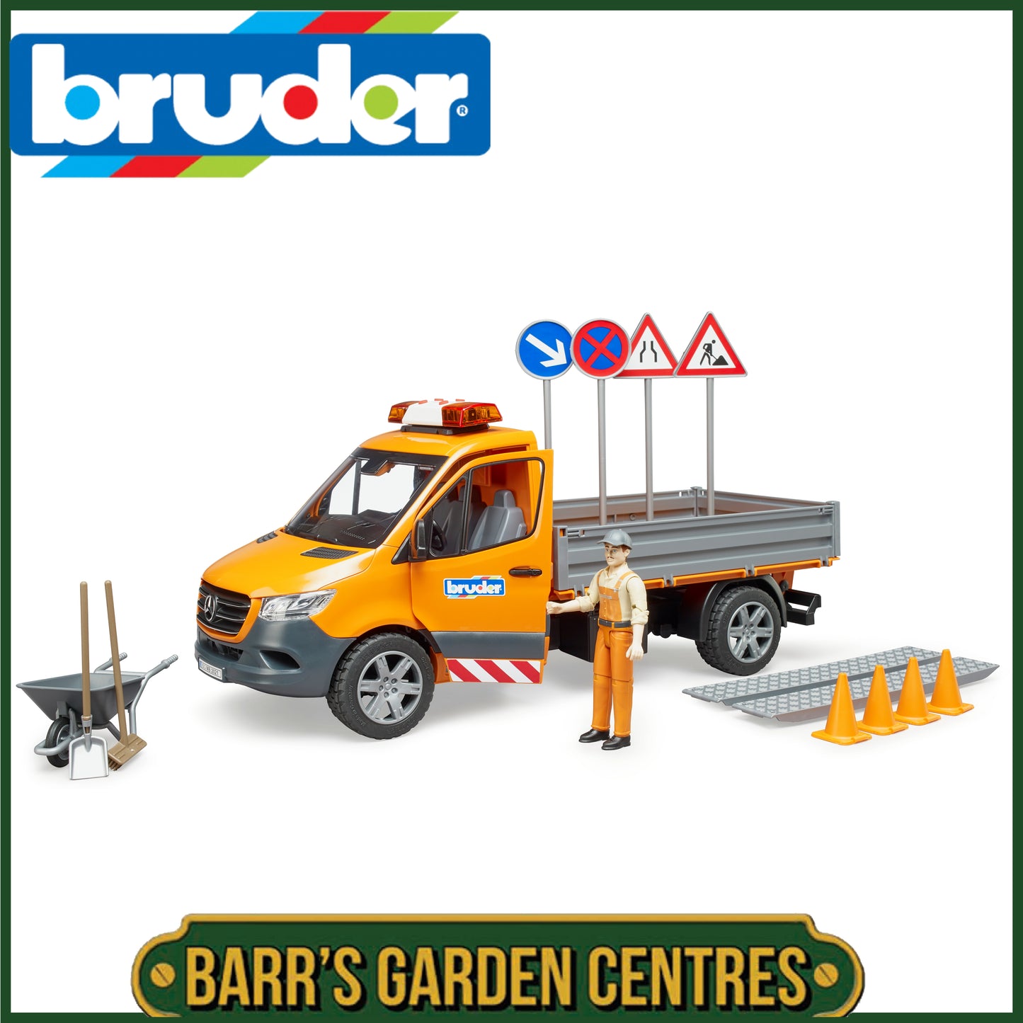 BRUDER MB Sprinter Municipal Vehicle Including Light and Sound Module, Driver and Accessories