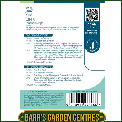Johnsons - Leek Musselburgh - 400 Seeds