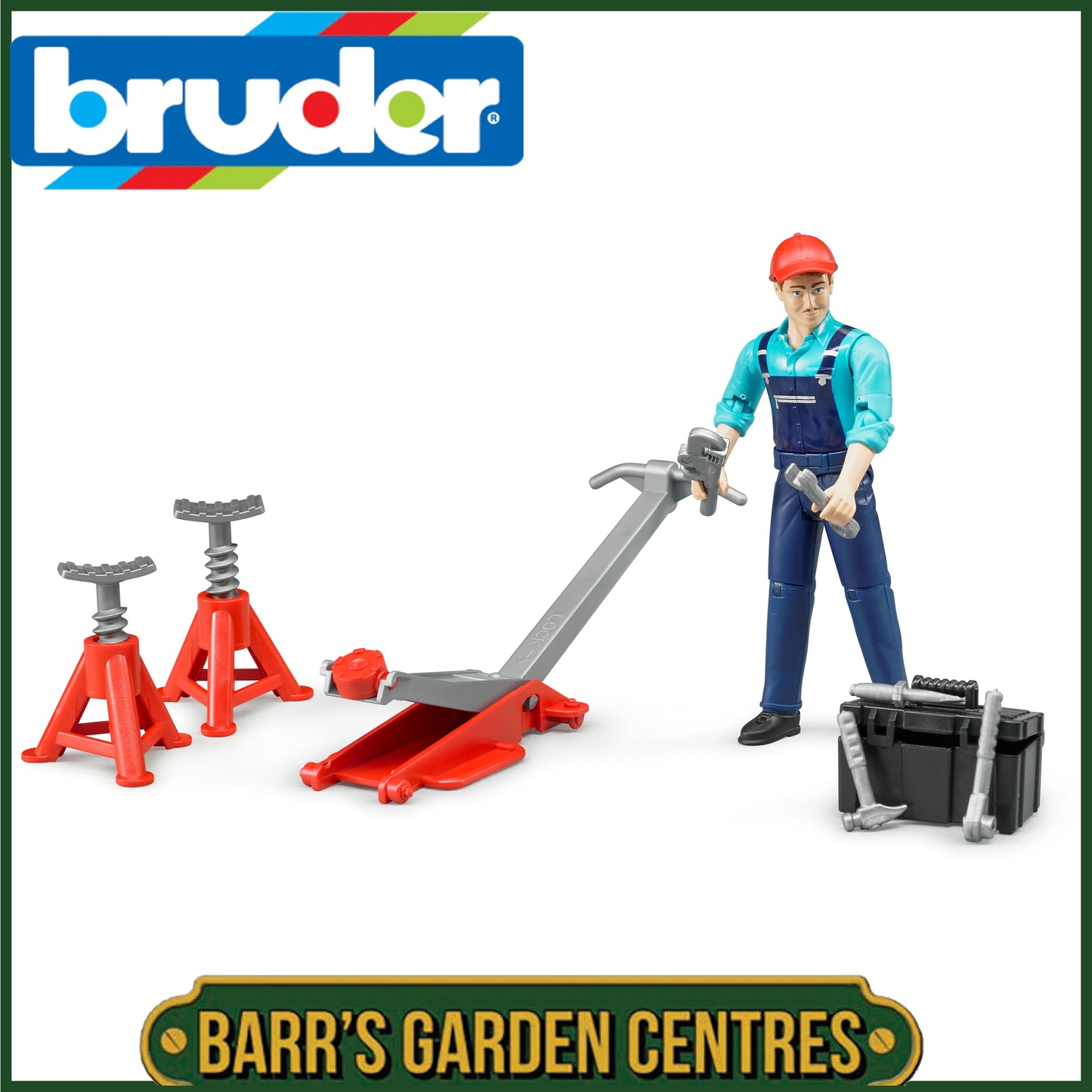 BRUDER Figure-Set With Garage Equipment
