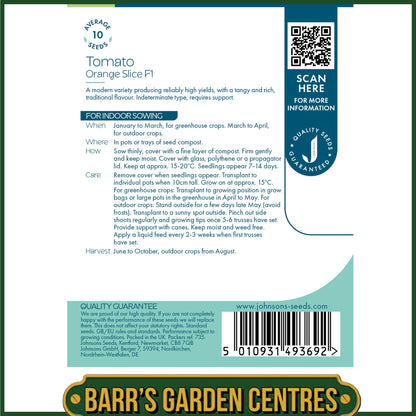Johnsons - Tomato Orange Slice F1 - 10 Seeds